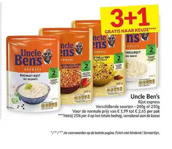 Intermarché Uncle Ben's Rijst Express aanbieding