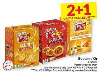 Intermarché Bouton D'or Crackers aanbieding
