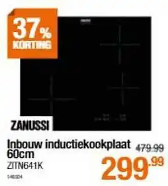 Cevo Zanussi Inbouw Inductiekookplaat 60cm 37% Korting aanbieding