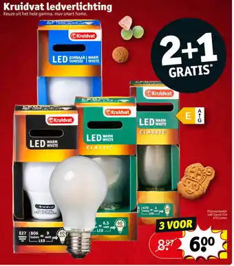 Kruidvat Kruidvat Ledverlichting 2+1 Gratis aanbieding