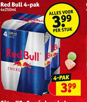 Kruidvat Red Bull 4-Pak 4 x 250ml aanbieding