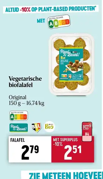 AD Delhaize Vegetarische Biofalafel Original 150g aanbieding