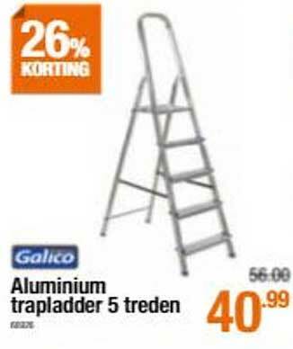 Galico Aluminium Trapladder 5 Treden