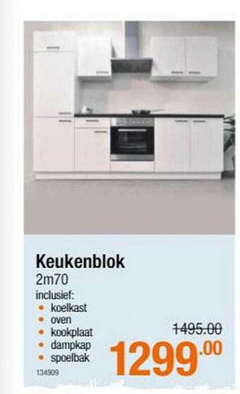 Cevo Keukenblok 2m70 aanbieding
