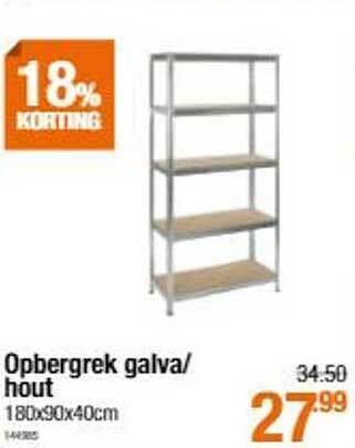 Cevo Opbergrek Galva-hout aanbieding