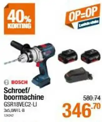 Bosch Schroef-boormachine 40% Korting
