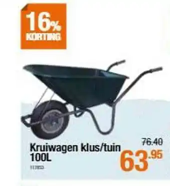 Cevo Kruiwagen Klus-tuin 100l 16% Korting aanbieding