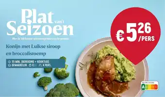 Konijn met luikse siroop en broccolistoemp