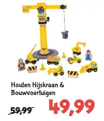 Houten Hijskraan & Bouwvoertuigen