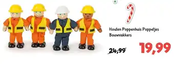 Houten Poppenhuis Poppetjes Bouwvakkers