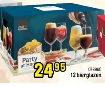 Happyland 12 bierglazen aanbieding