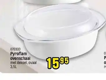 Happyland Pyroflam ovenschaal met deksel, ovaal 3,5l aanbieding