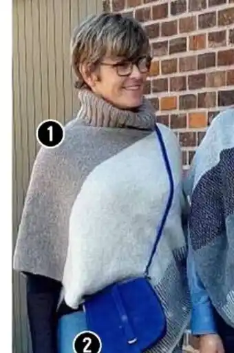 Poncho lurex grijs