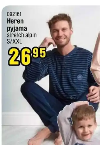 Heren pyjama stretch alpin