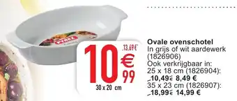 Ovals ovenschotel 30 x 20cm