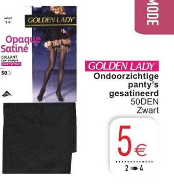 Cora Golden Lady Ondoorzichtige panty's gesatineerd 2 - 4 aanbieding