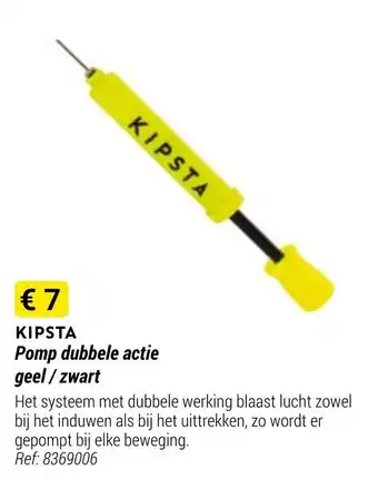 Decathlon Kipsta pomp dubbele actie geel/zwart Ref. 8369006 aanbieding