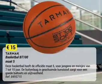 Decathlon Tarmak basketbal BT100 maat 5 Ref. 8495715 aanbieding