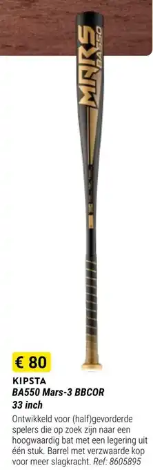 Decathlon Kipsta BA550 mars-3 BBCOR 33 inch Ref. 8605895 aanbieding