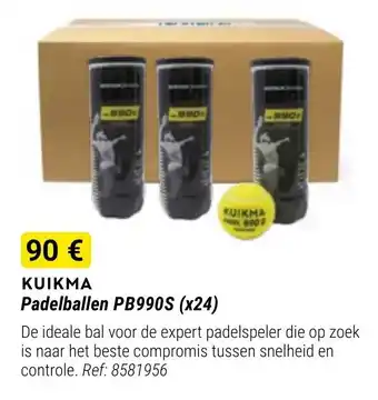 Decathlon Kuikma padelballen PB990S (x24) Ref. 8581956 aanbieding