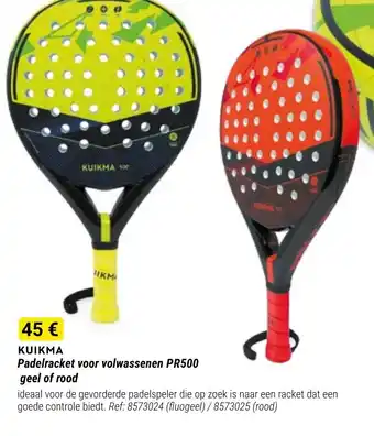 Decathlon Kuikma padelracket voor volwassenen PR500 geel of gold Ref. 8573024 aanbieding
