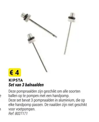 Decathlon Kipsta Set van 3 balnaalden Ref: 8027171 aanbieding