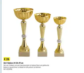Set 3 bekers 24-26-29 cm Ref: 8539446