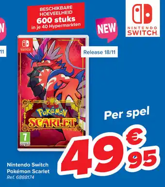 Nintendo Switch Pokemon Scarlet Ref: 6888174