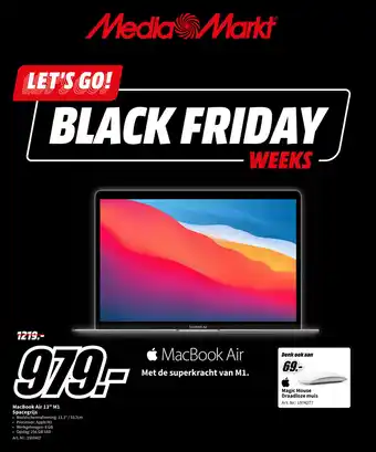 MediaMarkt MacBook Air 13" M1 Spacegrijs Nr. 1919417 aanbieding