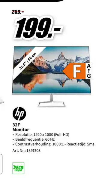 MediaMarkt HP Monitor Nr. 1891703 aanbieding