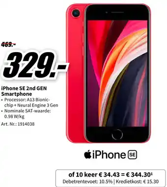MediaMarkt iPhone SE 2nd GEN Smartphone Nr. 1914038 aanbieding