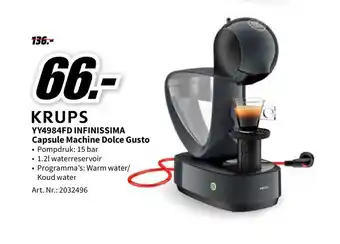 MediaMarkt Krups YY4984FD Infinissima Capsule Machine Dolce Gusto Nr. 2032496 aanbieding
