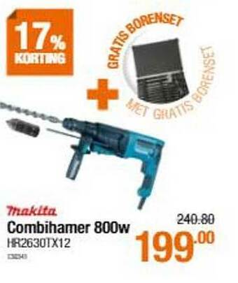 Cevo Makita Combihamer 800w aanbieding