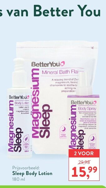 Holland & Barrett Better You Sleep Body Lotion 180ml 2 Voor aanbieding