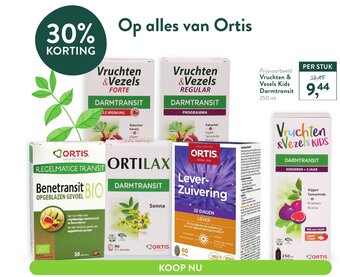 Holland & Barrett Ortis Vruchten & Vezels Kids Darmtransit 250ml aanbieding