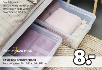 Jysk Basic Box Bedopberger B40 x L60 x H17cm aanbieding