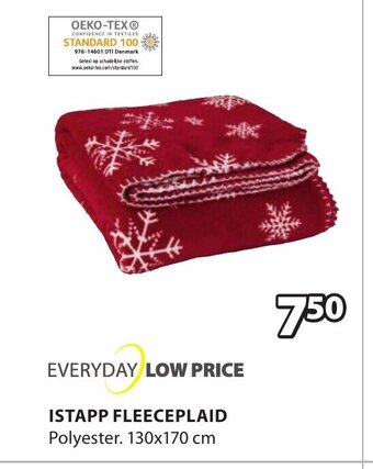 Jysk Istapp Fleeceplaid aanbieding