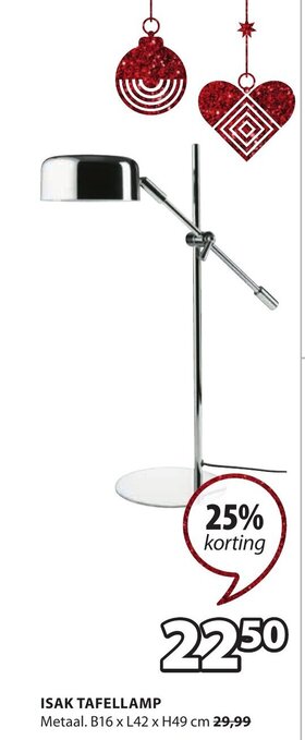 Jysk Isak Tafellamp aanbieding