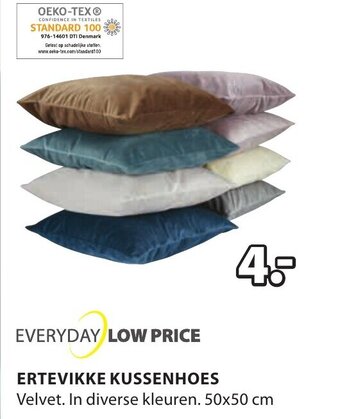 Jysk Ertevikke Kussenhoes 50x 50cm aanbieding