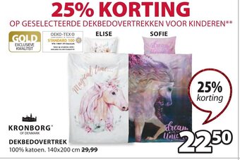 Jysk Kronborg Dekbedovertrek 140 x 200cm aanbieding