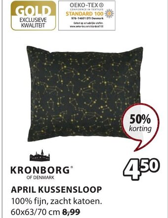Jysk Kronborg April Kussensloop aanbieding
