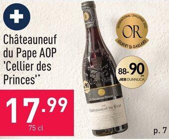 ALDI Chateauneuf du Pape AOP Cellier des Princes 75cl aanbieding