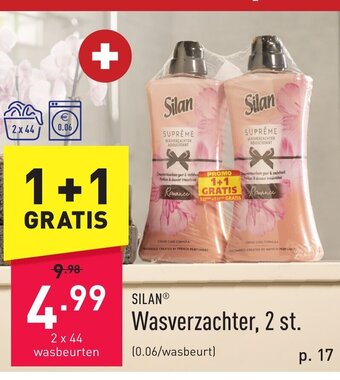 ALDI Silan Wasverzachter 2st, 1+1 Gratis aanbieding