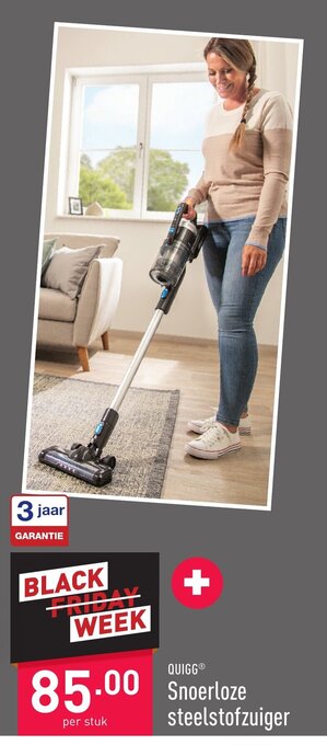 ALDI Quigg Snoerloze Steelstofzuiger aanbieding