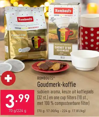 ALDI Rombouts Goudmerk-Koffie 70g/224g aanbieding