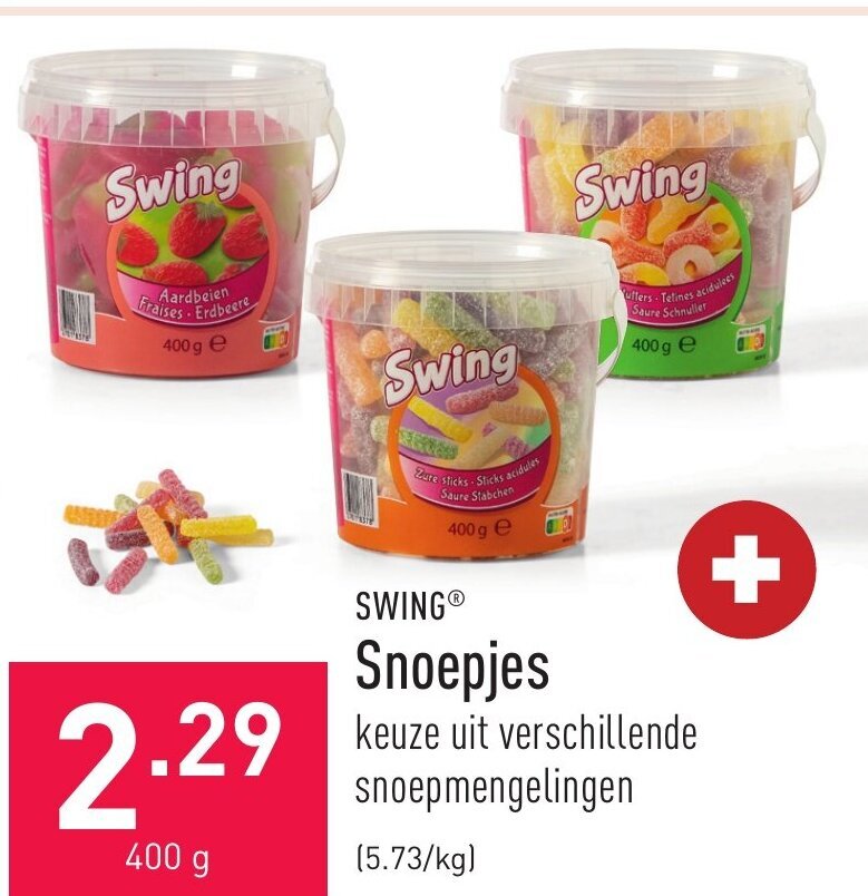 Swing Snoepjes 400g promotie bij ALDI