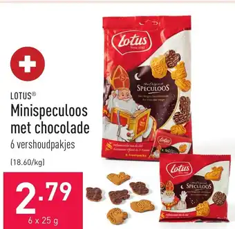 ALDI Lotus Minispeculoos met Chocolade 6 x 25g aanbieding