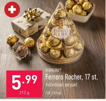 ALDI Ferrero Rocher 17st , 212g aanbieding