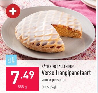 ALDI Patissier Gaulthier Verse Frangipanetaart 555g aanbieding