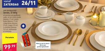 ALDI Home Creation Kitchen Servies 32delig aanbieding